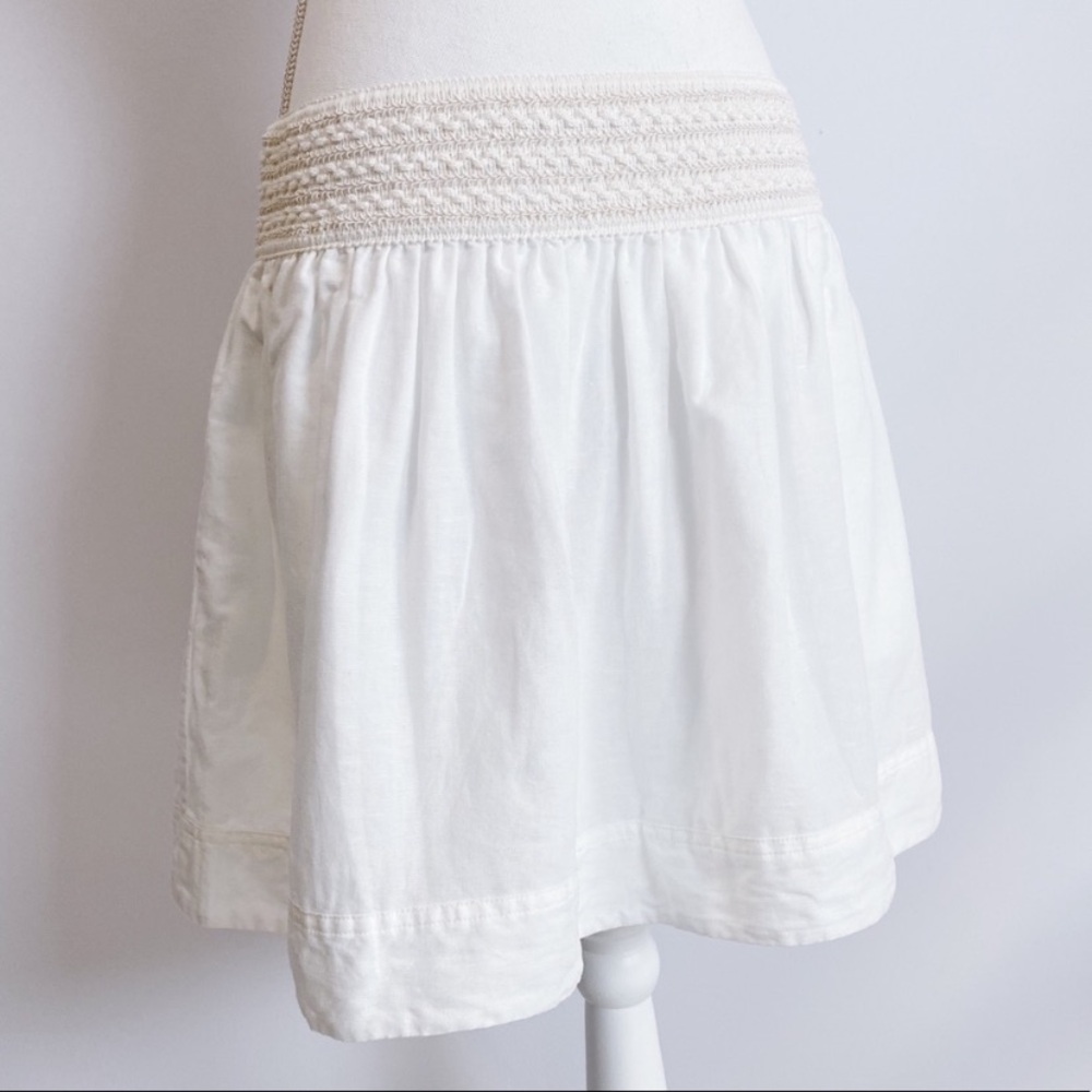 $89 J. Crew linen blend pull on mini skirt L - Picture 2 of 7